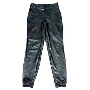 SPANX Faux Leather Jogger Black Sz M #20283R NWOT